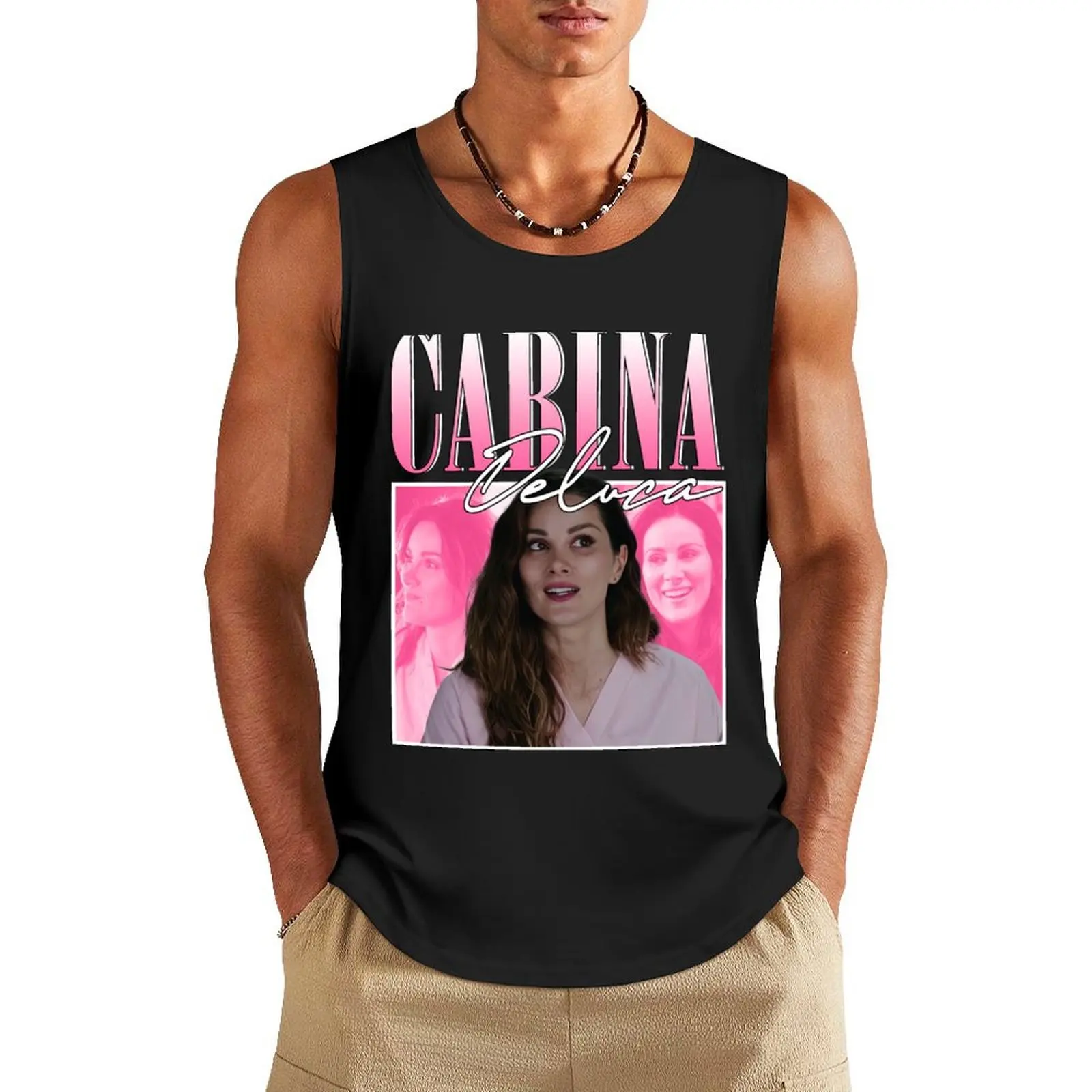 Carina DeLuca 90’s Vintage Tank Top gym T-shirt man Gym wear gym clothing