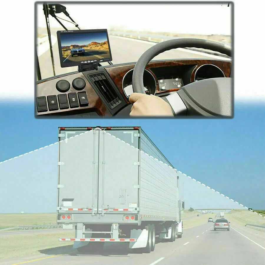 7 inch Wireless Truck Camera For Trucks Bus RV Trailer Excavator Car Monitor Reverse Image Rear View Car Camera 12V-24V