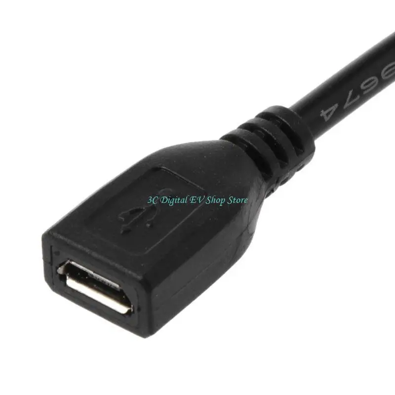 

E74D Micro USB Cable Male to Female Cable with On/Off Switch Power Supply Cord
