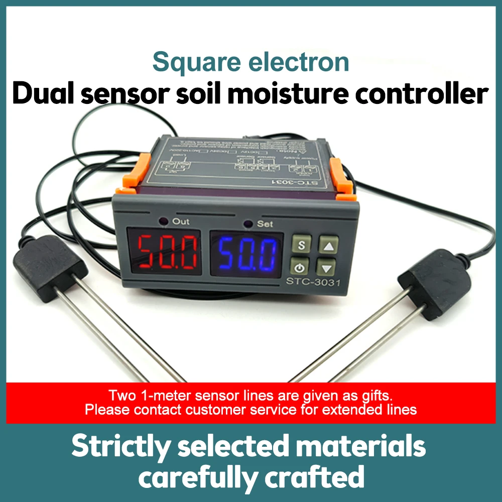 Soil Moisture Sensor STC-3031 0-100%RH Digital Humidity Controller with anti-resistant Probe Humidity Alarm for Greenhouse Plant