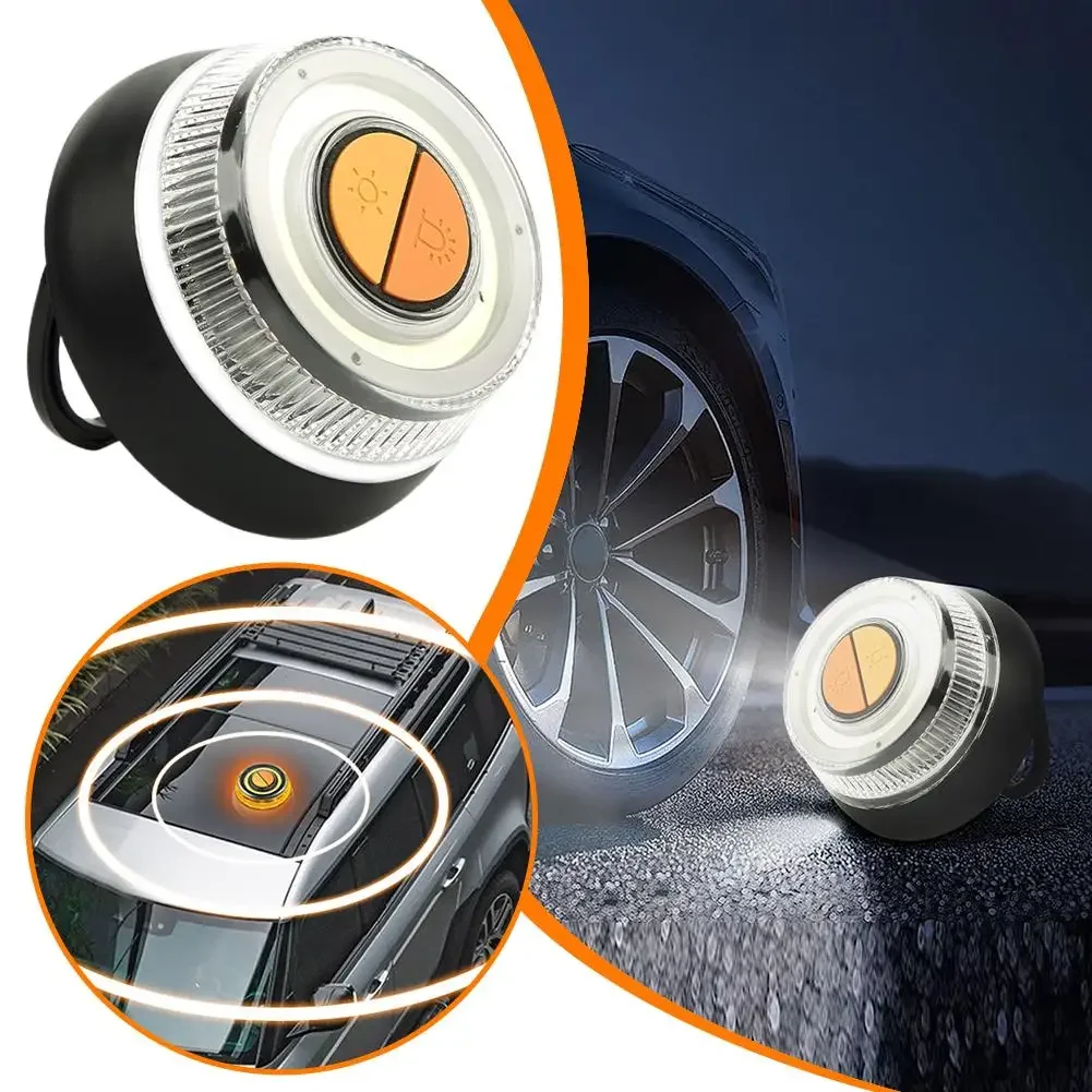 V16 2 Light Modes Car Emergency Beacon Light Battery Version Flashing Strobe Safety Induction Light Warning Help Flash Lamp Sig
