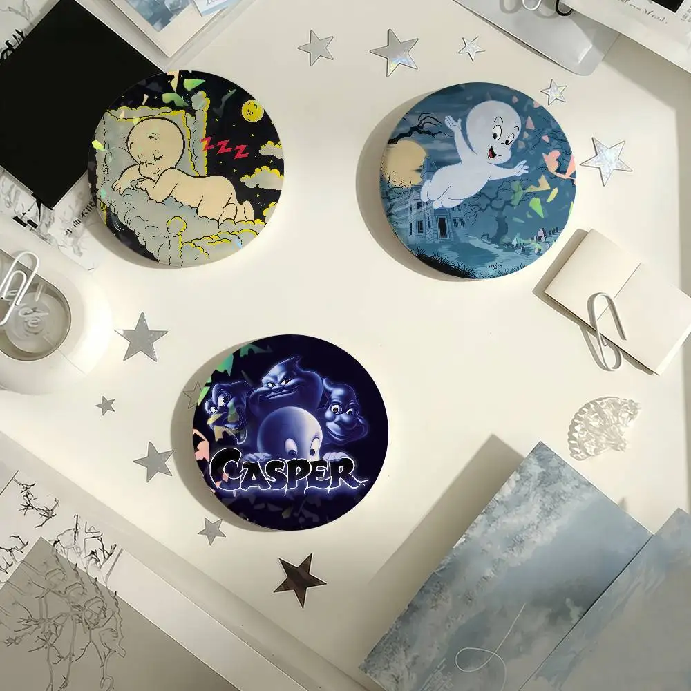Pin Creativo con Insignia Láser de la Película de Comedia de Fantasía Sobrenatural C-Casper, Broche para Bolsas, Ropa, Sombreros, Decoración, Regalos para Fans y Coleccionistas