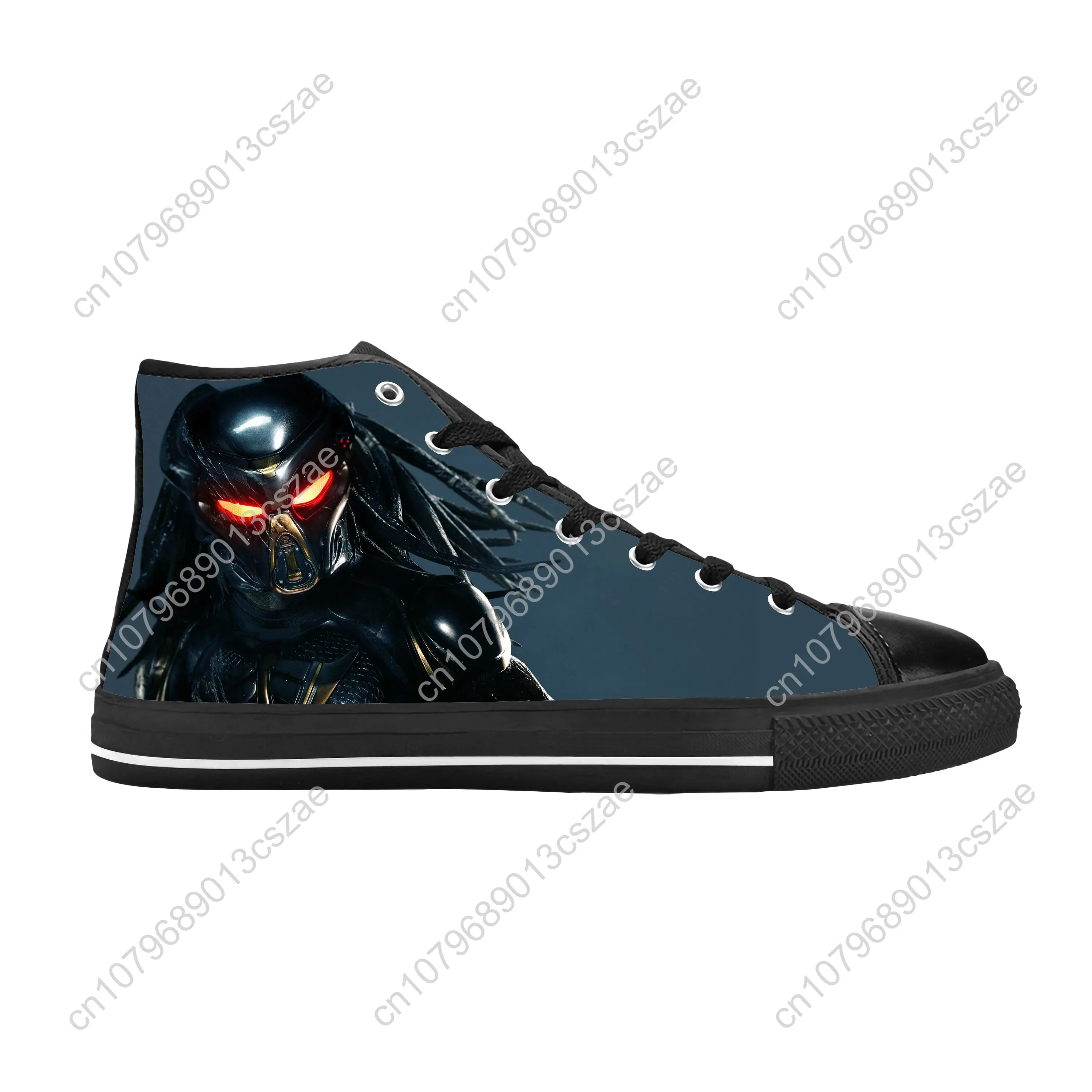 The Predator Alien Movie Horror Scary Predators Casual Cloth Shoes High Top Comfortable Breathable 3D Print Men Women Sneakers