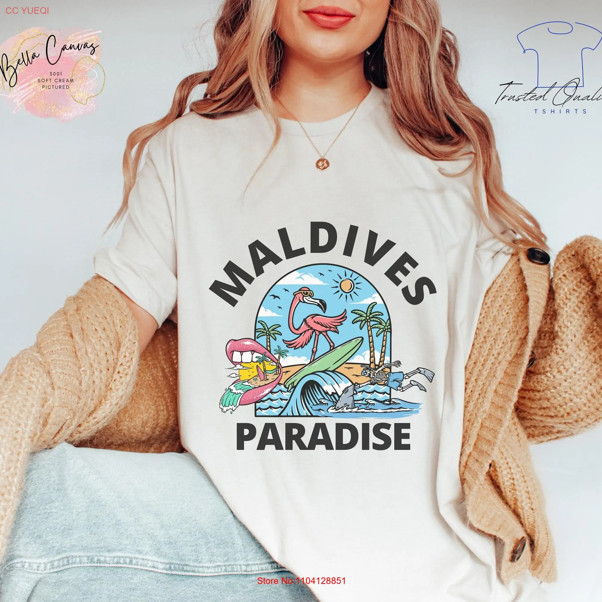 Gnarly Maldives T Shirt Bold Island Art for Adventure Seekers Premium Cotton Perfect Summer and Beach Day