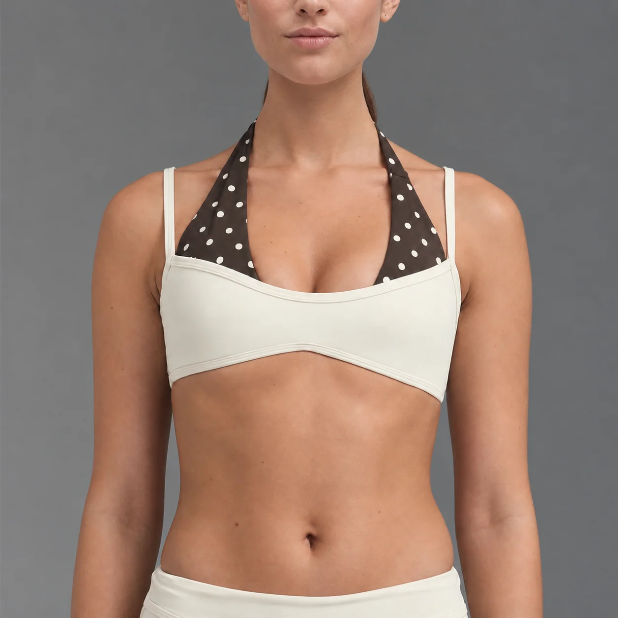 Built In Halter Yoga Bra Fake Two Piece Adjustable Straps Back Beauty Color Block Sports Bra Fitness Workout Top