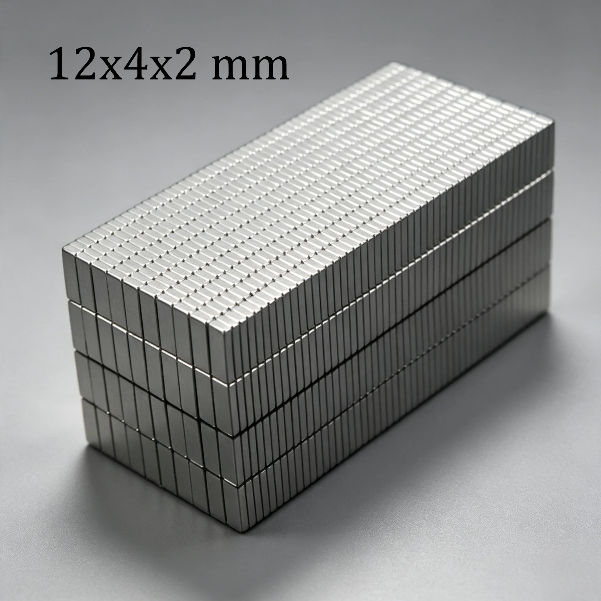 12x4x2mm N35 Thin Rectangular Block Neodymium Sheet Magnet Super Strong Permanent NdFeB Rare Earth Magnet 12x4x2mm