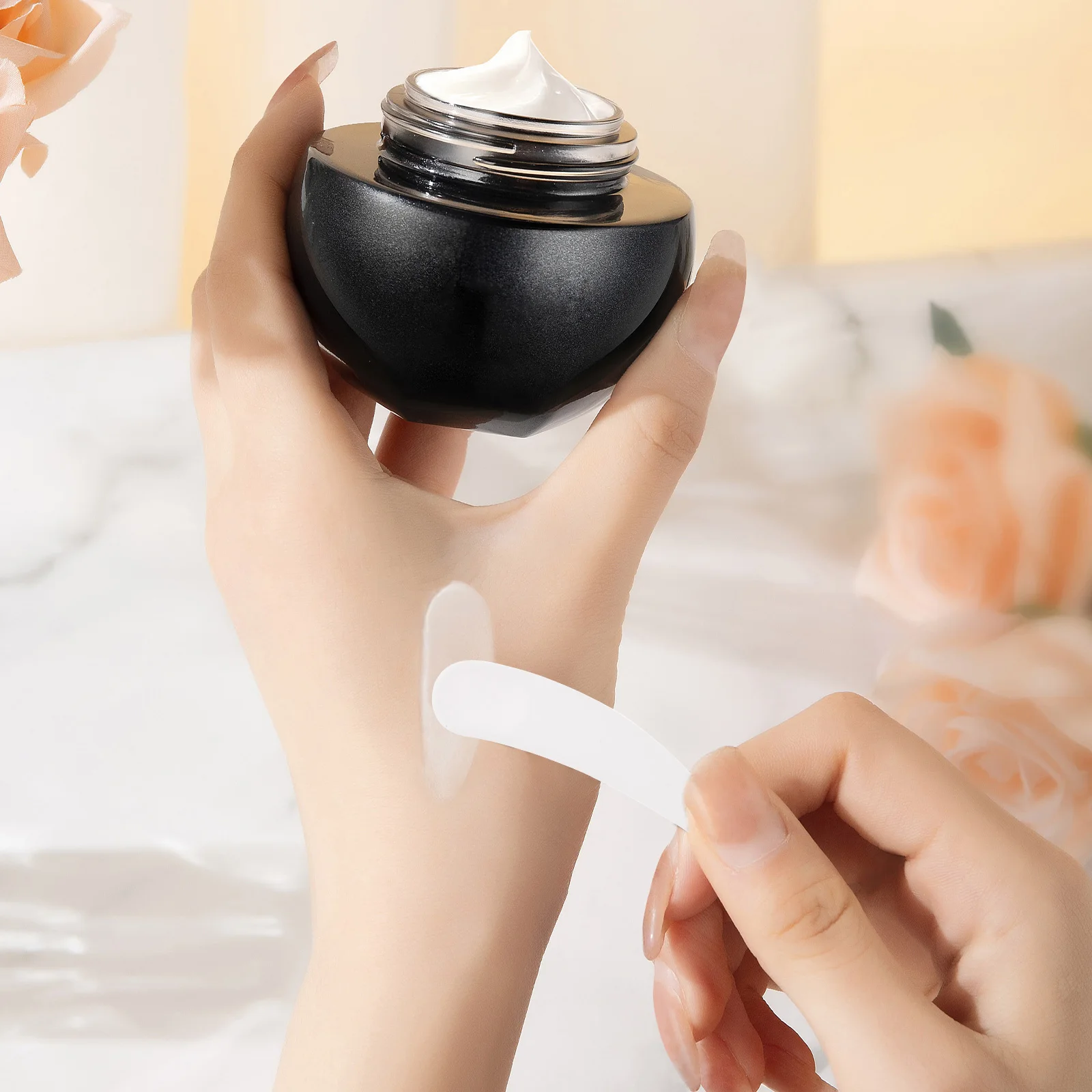 50 Uds. Espátulas para el cuidado de la piel Facial, espátula para maquillaje y crema, palas para muestreo y mezclar, desechables y Mini herramientas incluidas