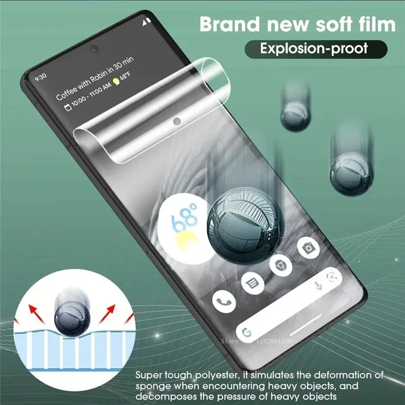 5PCS Screen Protector for Google Pixel 9 8 Pro XL 7 6 Clear Hydrogel Film for Google Pixel 8 7 6 Pro 8A 7A 6A Protection Film