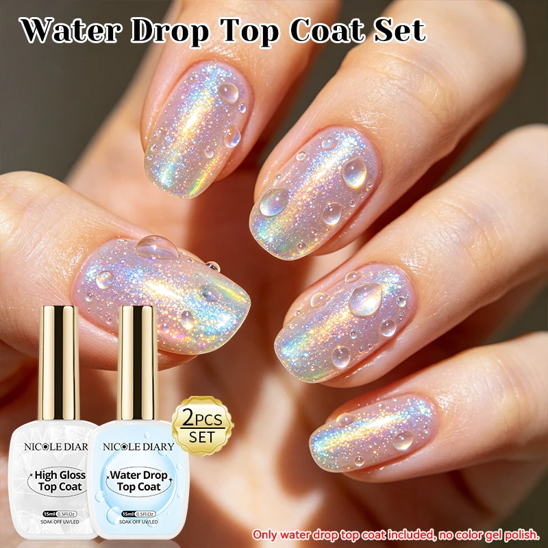 NICOLE DAIRY 15ml Bubble Ocean Wave Gel Weißer Gel-Nagellack Sommer-Nagellack UV LED Soak-Off-Gel für Nagelkunst Maniküre