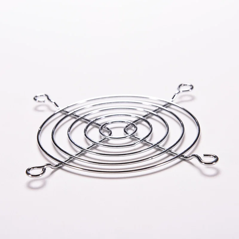 Silver Metal 80mm Chrome Computer PC Case Fan Hand Protector PC Fan Grill Finger Guard Safety Protective Cover