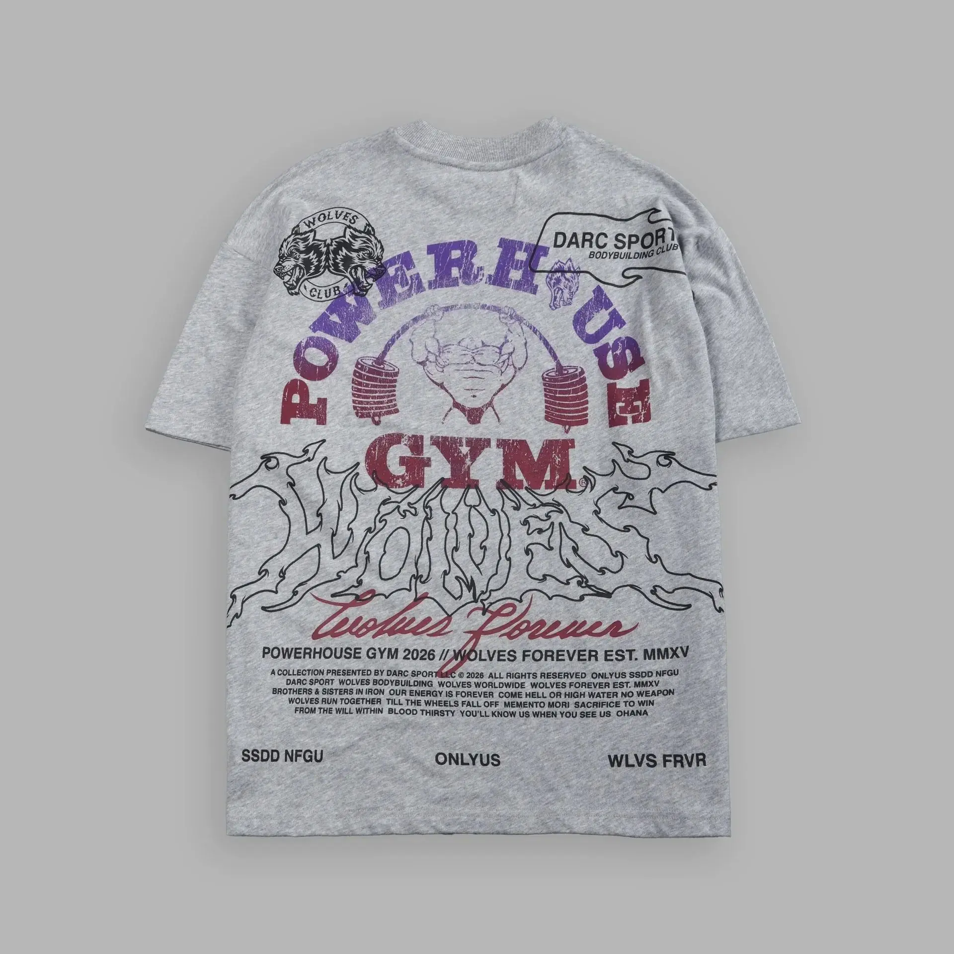 T-shirts de sport américains de marque, taille US, pour hommes et femmes, collection printemps-été, fitness, musculation, coupe ample