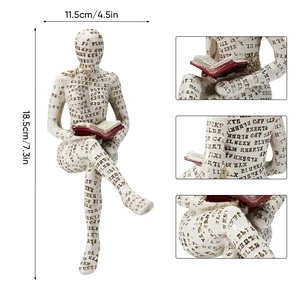 تمثال امرأة قراءة الراتنج ، زخارف مكتب اللب الورق ، الحرف اليدوية ، سطح الطاولة ، الديكور الداخلي ، إكسسوارات المكاتب ، ديكور المنزل أفضل 8 تمثال امرأة سمينة مبيعا - رقم 5