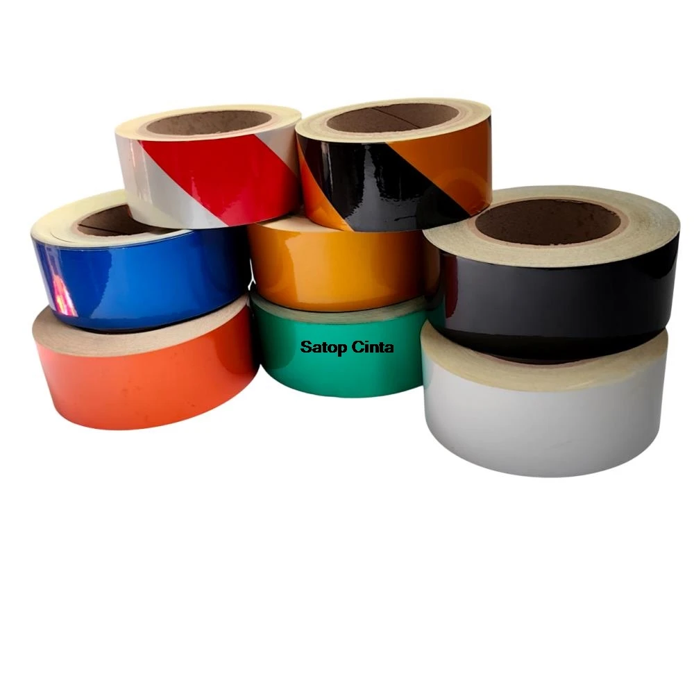 

5cm*5m Reflective Sheeting Hazard Adhesive Warning Advertisement Slant Stripe Glass Bead Plain Reflectors Tape Sticker For Truck