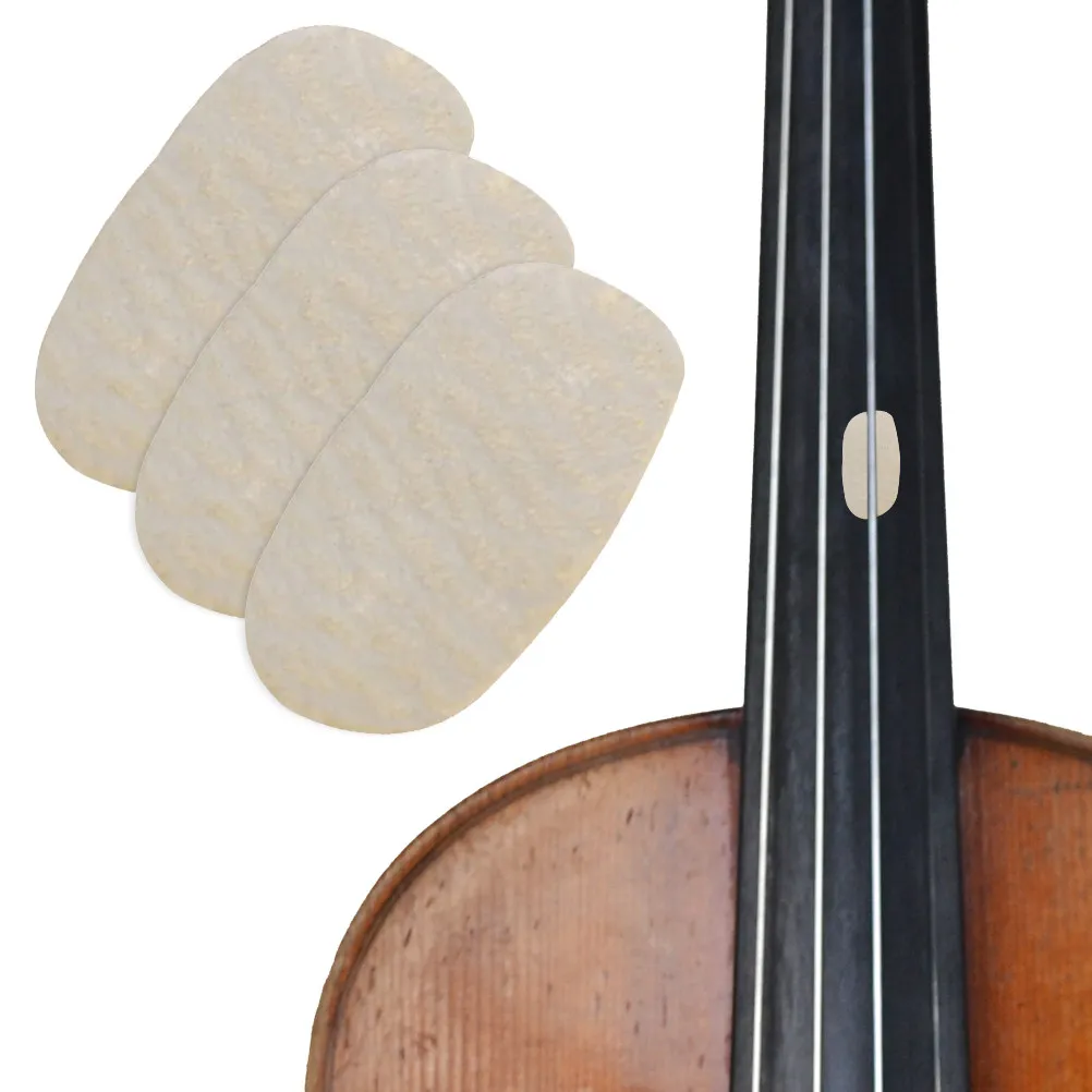 Almohadillas profesionales para puente de violín, almohadillas de cuero de oveja para cuerdas, reducen la presión sobre el puente, mejoran la claridad del tono, uso a largo plazo, 4 Uds.