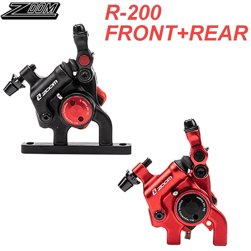 ZOOM Bike Hydraulic Disc Brake Caliper Durable Bicycle Front Rear Caliper A/B Pillar Road Bike Oil Wire Brake Disc Brakes