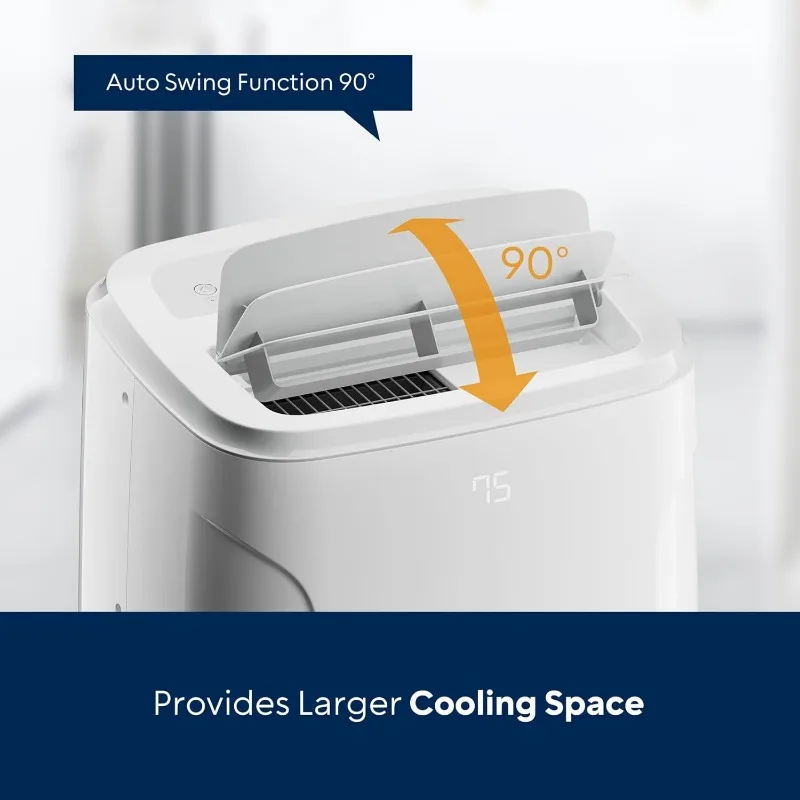 مكيف هواء محمول 14000 وحدة حرارية بريطانية تيار متردد محمول مع تسخين، 4 أوضاع مكيفات هواء للغرفة الكبيرة حتى 650 متر مربع