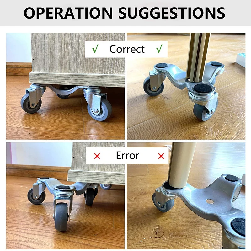 Furniture Mover Dolly With Lifter, 6-Inch Steel Tri-Doll With Load Capacity Of 500Lbs, 3 Wheels Movers,Set Of 5 Pack