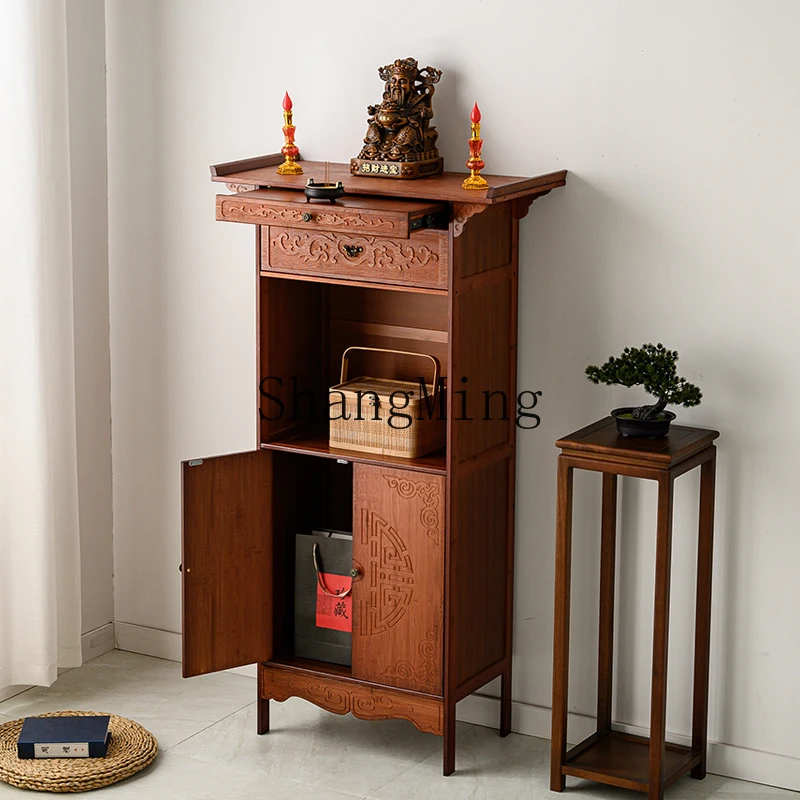 

CL Shrine Offering Table Buddhist Scene New ChineseCabinet God of Wealth Household Incense Buddha Cabinet Offering Cabinet