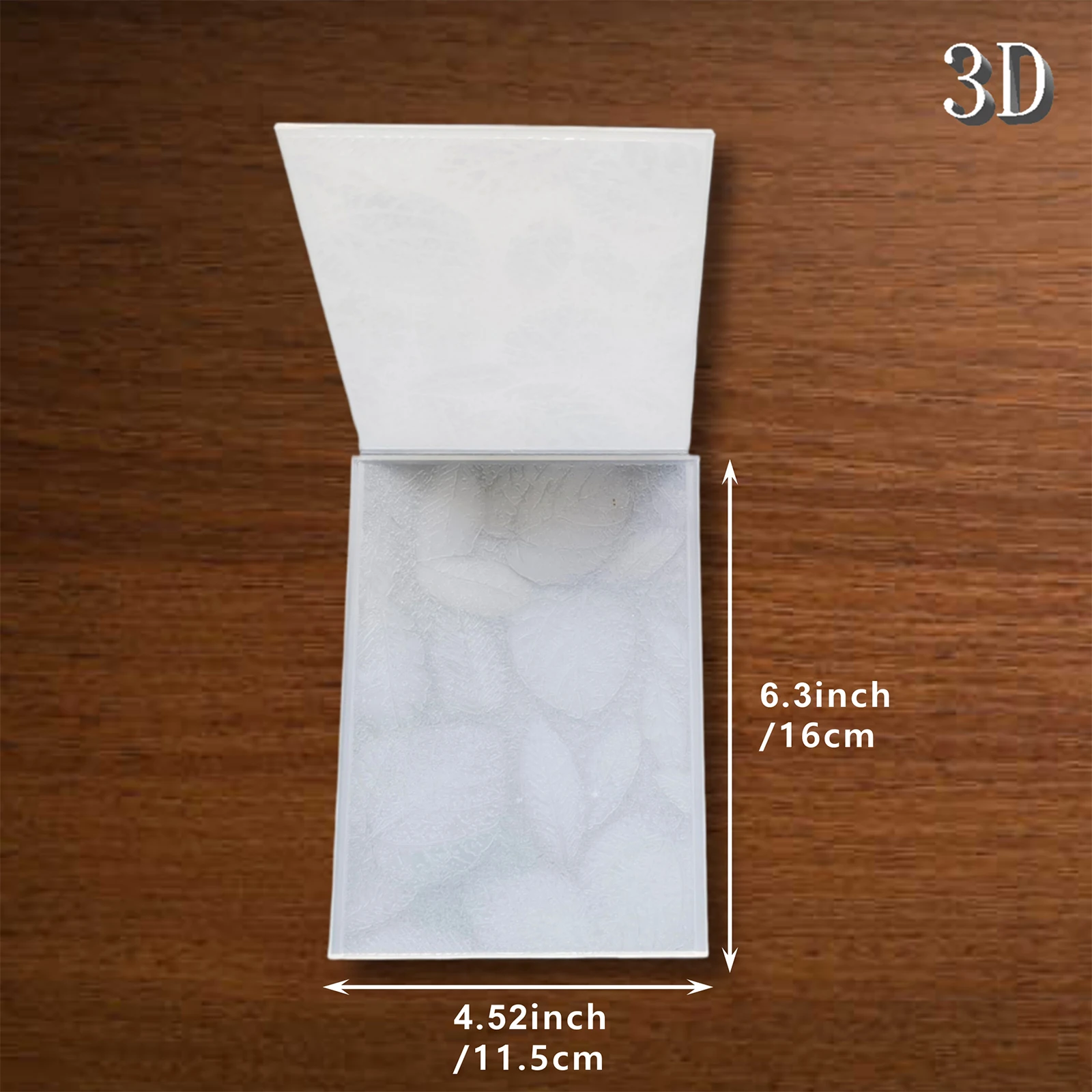 مجلد منقوش ثلاثي الأبعاد لخلفية الملمس القديم على شكل أوراق شجر - اختيار مثالي لصنع بطاقات DIY وسجل القصاصات، بلاستيك متين #3