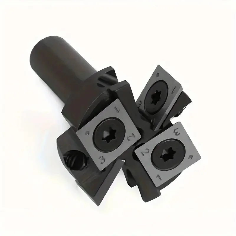 1pc 4 Blades Wood Planer Bit T-Shaped Woodworking Surfacing Milling Cutter 8/12mm Shank Detachable Blade Slab Flattening Tool