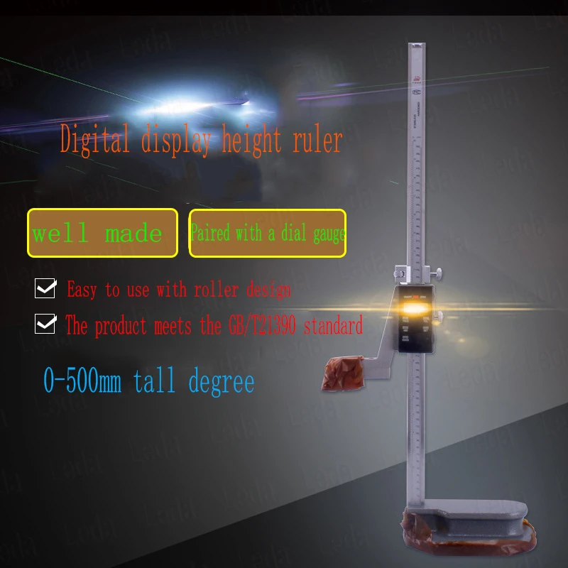 

Measuring Tool Electronic Digital Display With Handwheel 0-300MM Inscribe Line Claw/0-300/0-500MM Digital Display Height Ruler