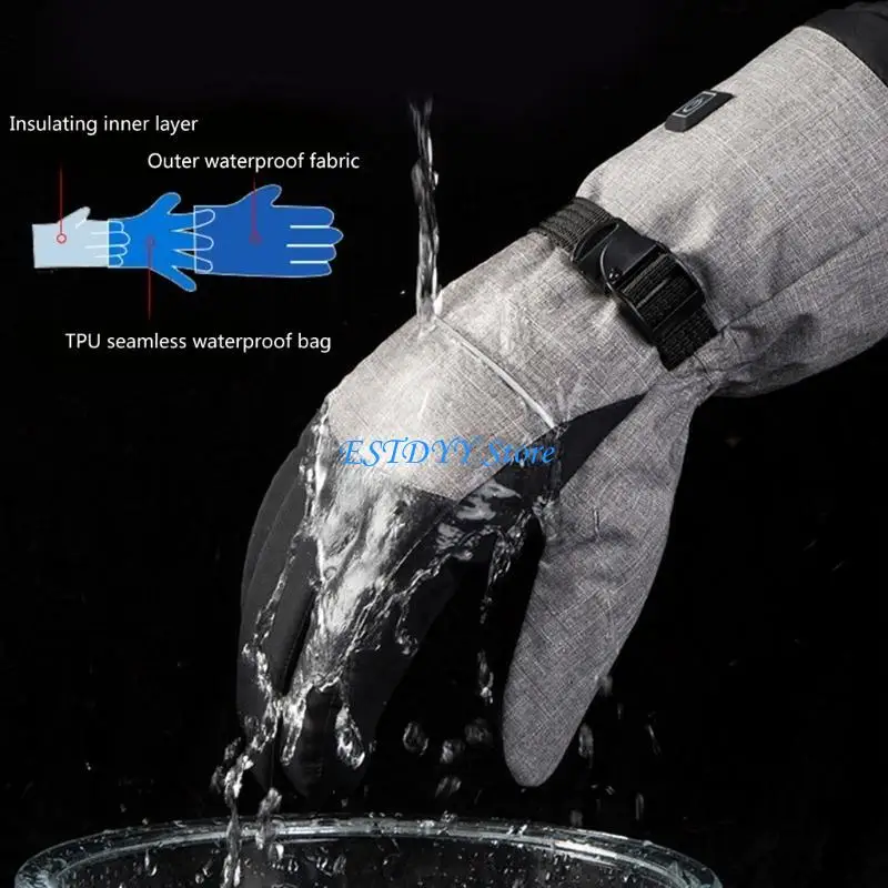 

G6DE Unisex Electric Heated Gloves Winter Hand Warmer Gloves with Touching Screen Function for Freezer Work, Outdoor Sports