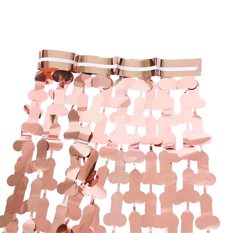 1 حقيبة 1x2 متر احباط ويلي القضيب هامش الستائر راية الدجاجة ليلة العازبة حفلة جارلاند خلفية دش الزفاف ديكور الزفاف