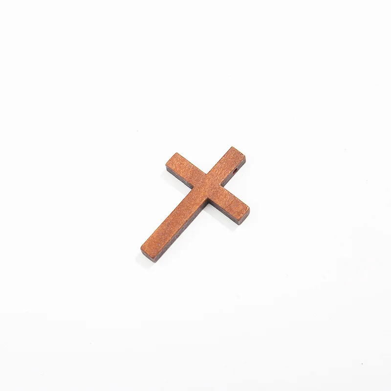 5Pcs 4X3ซม.ข้ามไม้จี้หัตถกรรม DIY Handmade ไม้ผลิตภัณฑ์ตกแต่งอุปกรณ์เสริม