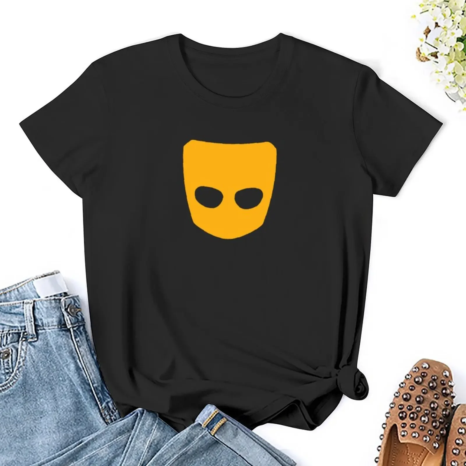 Grindr Logo Cool Graphic T-shirt summer top cute clothes Womens clothing