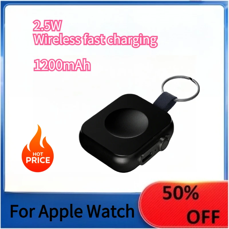 

New Wireless Mini Magnetic Power Bank 1200mAh For Apple Watch Series Type C L Cable Fast Charger Portable Mobile Power Bank