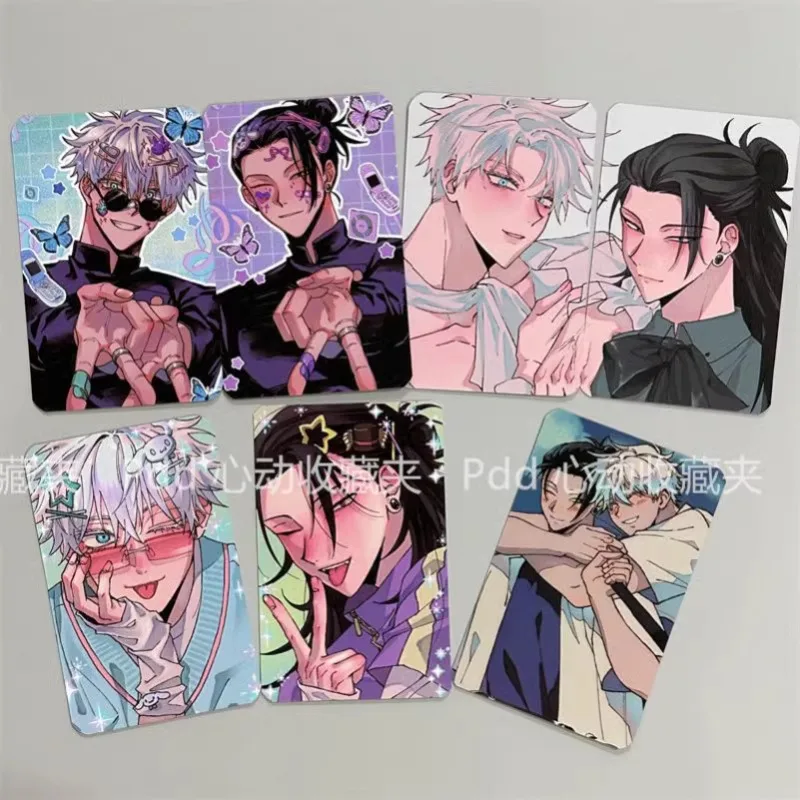 Jujutsu Kaisen Satoru Gojo Getou Suguru Fushiguro Megumi Colorful Cards Anime Peripherals Cute Cartoon Photos Kawaii Goods New