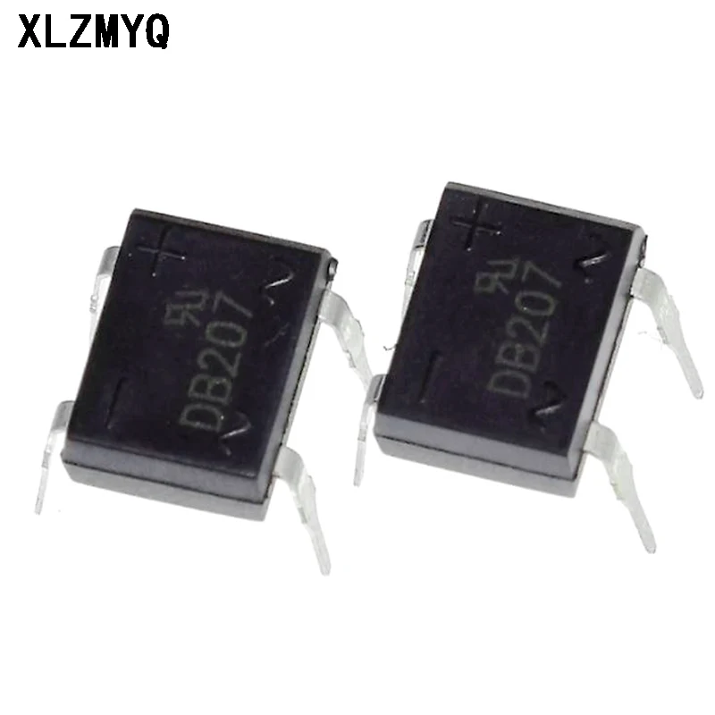 50pcs DB207 Diode Bridge Retifica DB207S DIP-4 2A 1000V Power Diode Rectifiers 1000V DIY Electronic Components