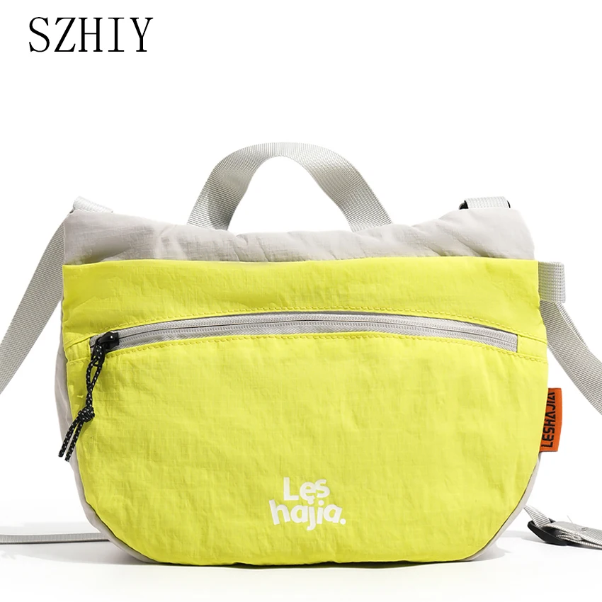 Fashion Designer Small Bag Women Crossbody Purse for Girls Reflective Zipper Rope Men Waterproof Nylon Outdoor Hiking Phone Bag