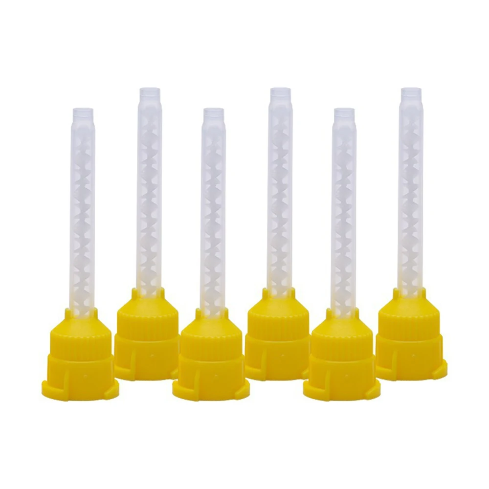 Dental Impression Mixing Tips Silicone Rubber Gun Conveying Mixing Head Disposable Dentistry Lab Material Impression Nozzle Tube