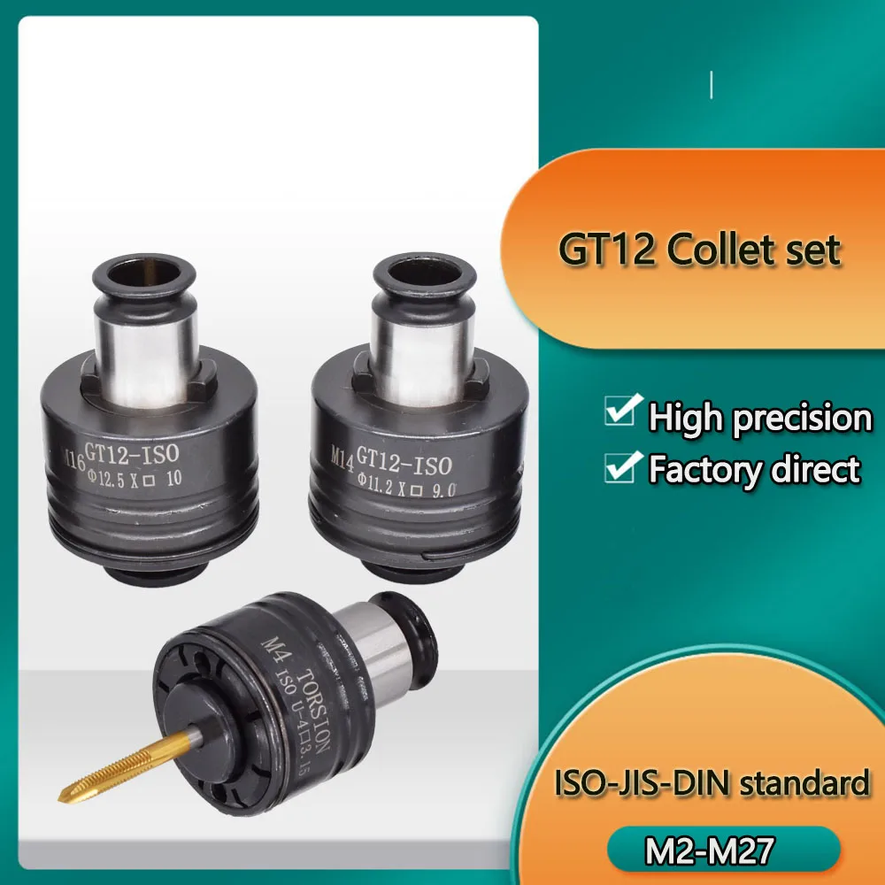 Collets set GT12 M5 M6 M10 M12 M14 ISO DIN JIS Standard M2 M16 torque force Overload Protection Tapping Tool Holder