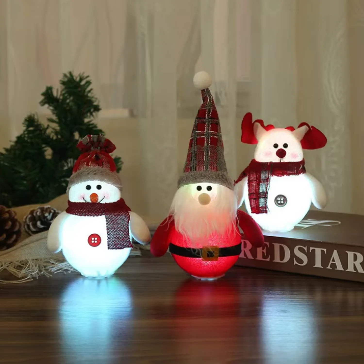 Christmas Snowman Led Christmas Decorations Doll With Light Snowman Christmas Table Decoration Xmas Gnome