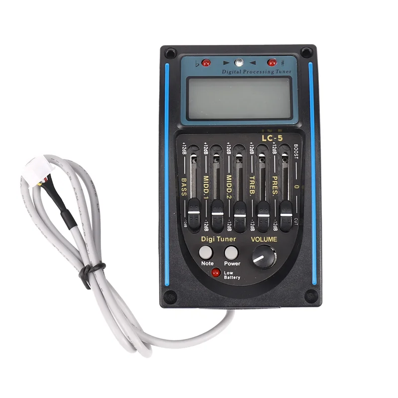 

ABVL-8X 5 Band EQ Equalizer Pickup, Acoustic Guitar Preamplifier Tuner With LCD Tuner And Volume Control LC-5