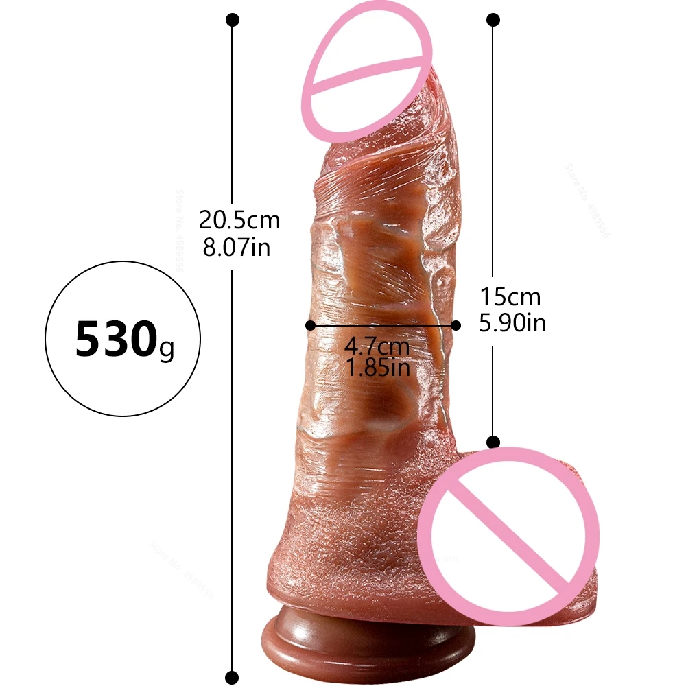 Dildo Dick เพศของเล่นอวัยวะเพศชายสายคล้องอุปกรณ์สําหรับผู้ใหญ่ Double-Layer ซิลิโคน 18 สําหรับผู้ใหญ่ดูดถ้วย Dildo Sext ของเล่น Mens Cock