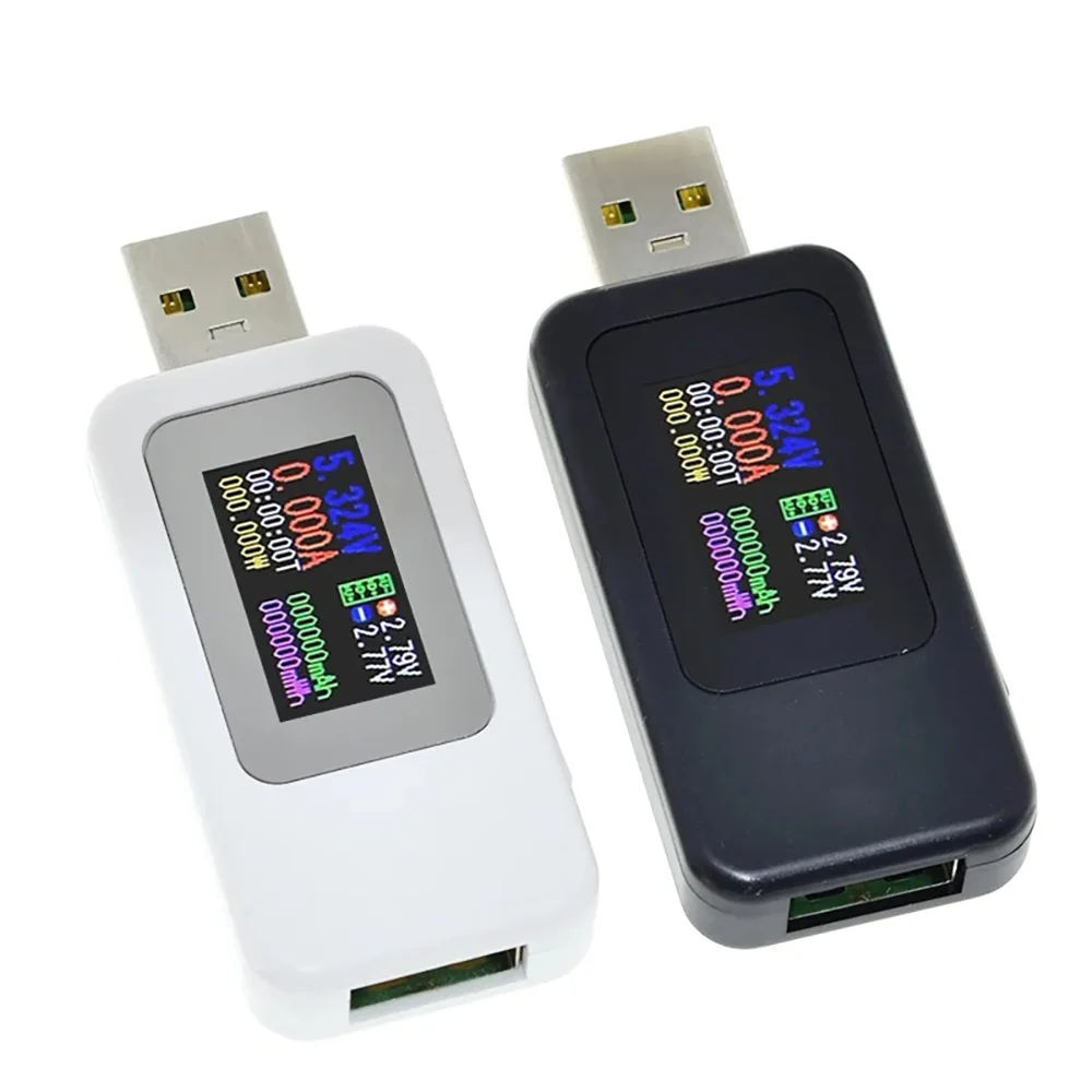 Imagem -05 - Voltímetro dc Digital com Usb Amperímetro Medidor de Tensão Atual Amp Volt Amperímetro Detector Power Bank Charger Indicador 10 em 1