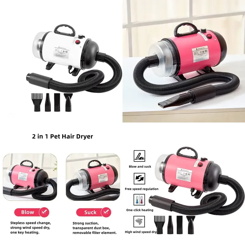 2-In-1 Dog Dryer for Pet Grooming Dryer and Dog Vacuum Kit