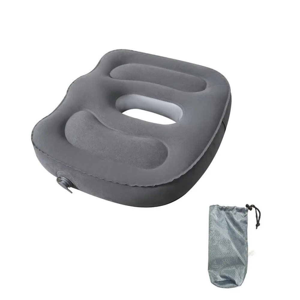 Portable Inflatable Seat Cushion Perforated Design High Elasticity Pressure Ulcer Cushion Air Cushion Chair Pad