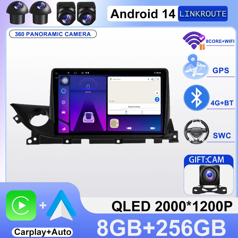 

Android 14 Carplay Auto Car Radio For Mazda 6 Mazda6 III 3 GJ GL ATENZA 2018 2019 2020 2021 Stereo Multimedia Player Head Unit