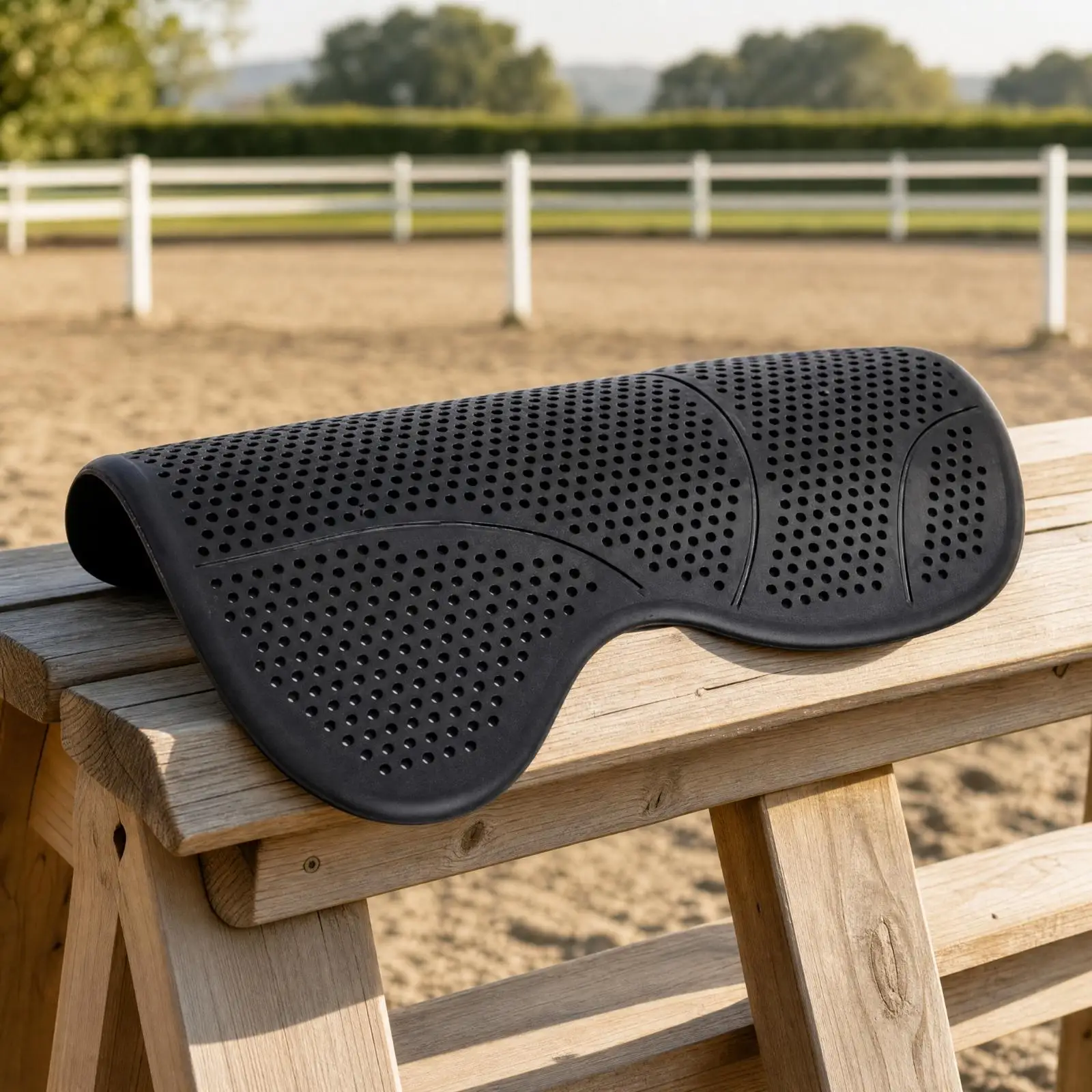 Horse Saddle Pad Silicone Shock Absorber Cushion with Raised Dots Contoured Fit for Standard Saddles Riding Comfort
