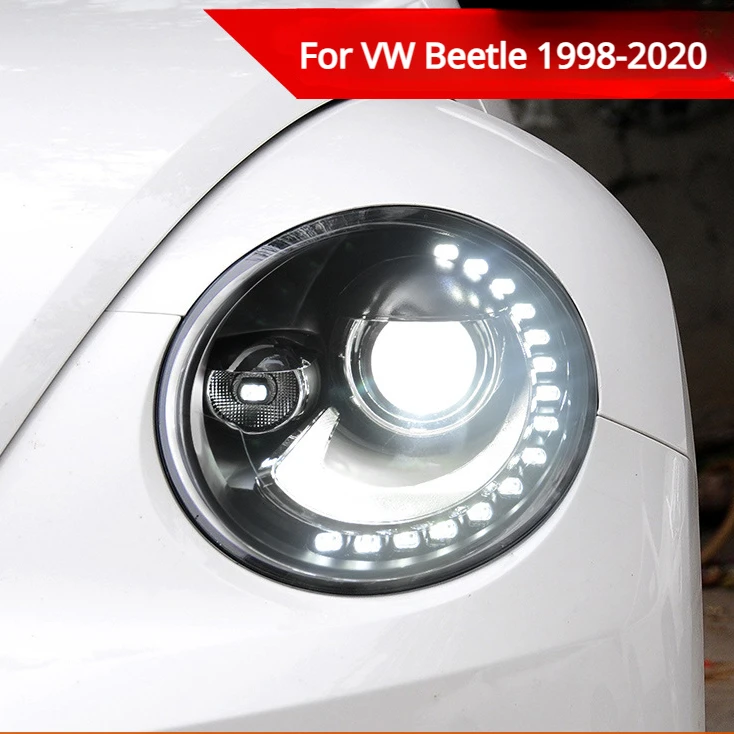 

Car LED Headlights For VW Beetle 1998-2020 Lamps Daytime Running Light Dynamic Plug And Play Drl Projector Lens Auto Accessories