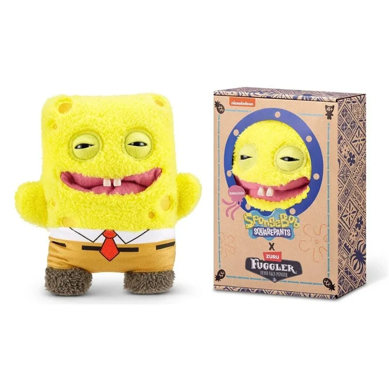 Fuggler Weiche Plüschpuppe SpongeBob Schwammkopf Zähne Monster Serie Hässliches Spielzeug 22 cm Cartoon-Figuren Lustiges Sammeln Kinder Geschenk