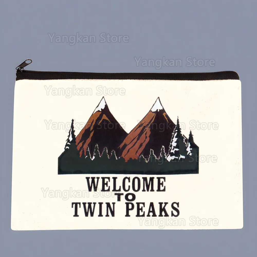 

Холщовая сумка для покупок Twin Peaks с принтом букв, женская тканевая сумка через плечо, экологичная сумка-тоут, многоразовая сумка для продуктов