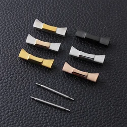 2pcs 20mm Curved End Link Endlink For Watchband For Watch Band Rubber Leather Strap Seamless Connection