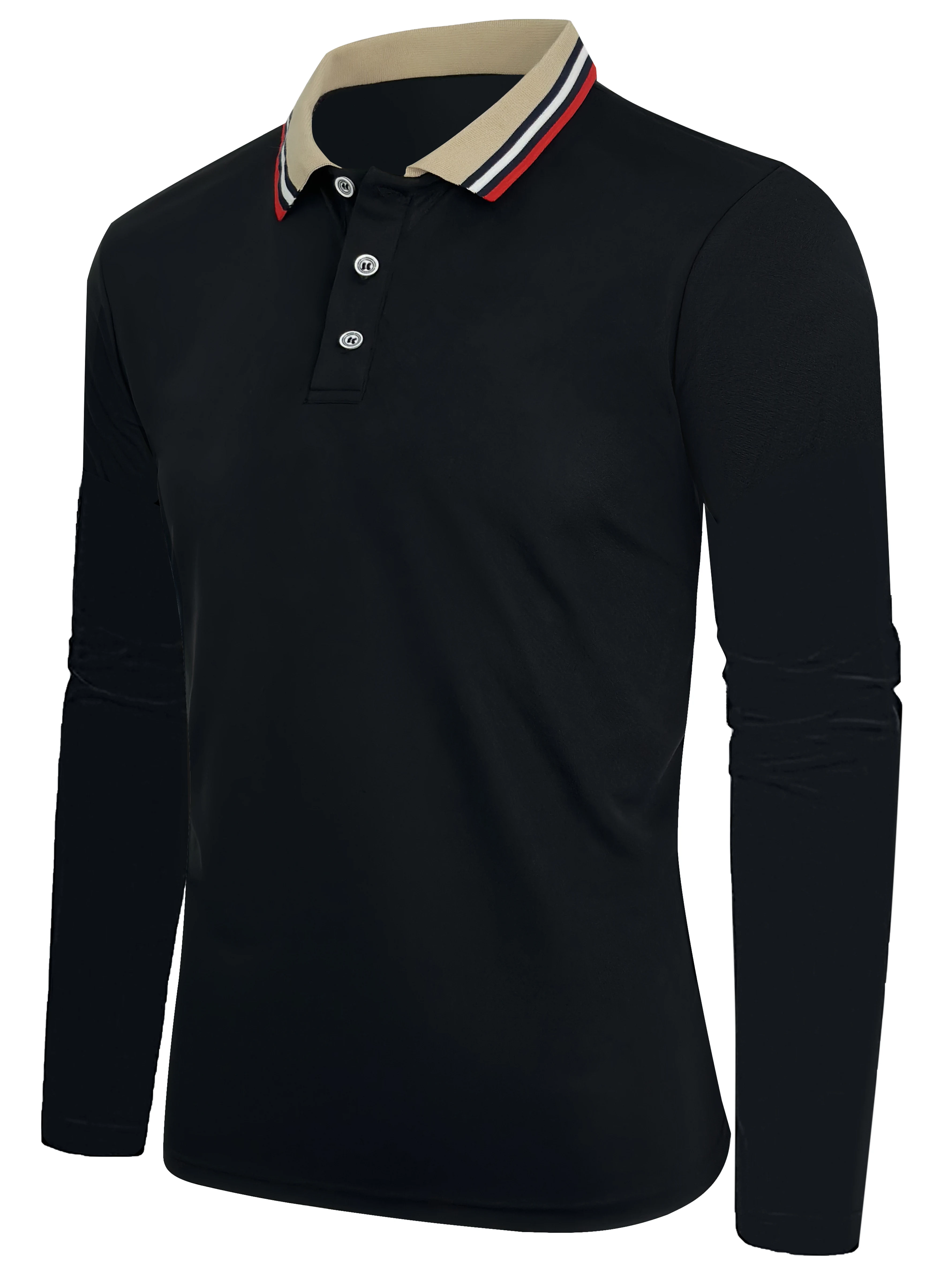 Spring and Autumn Men\'s Polo Long sleeve Business Casual Fashion Top