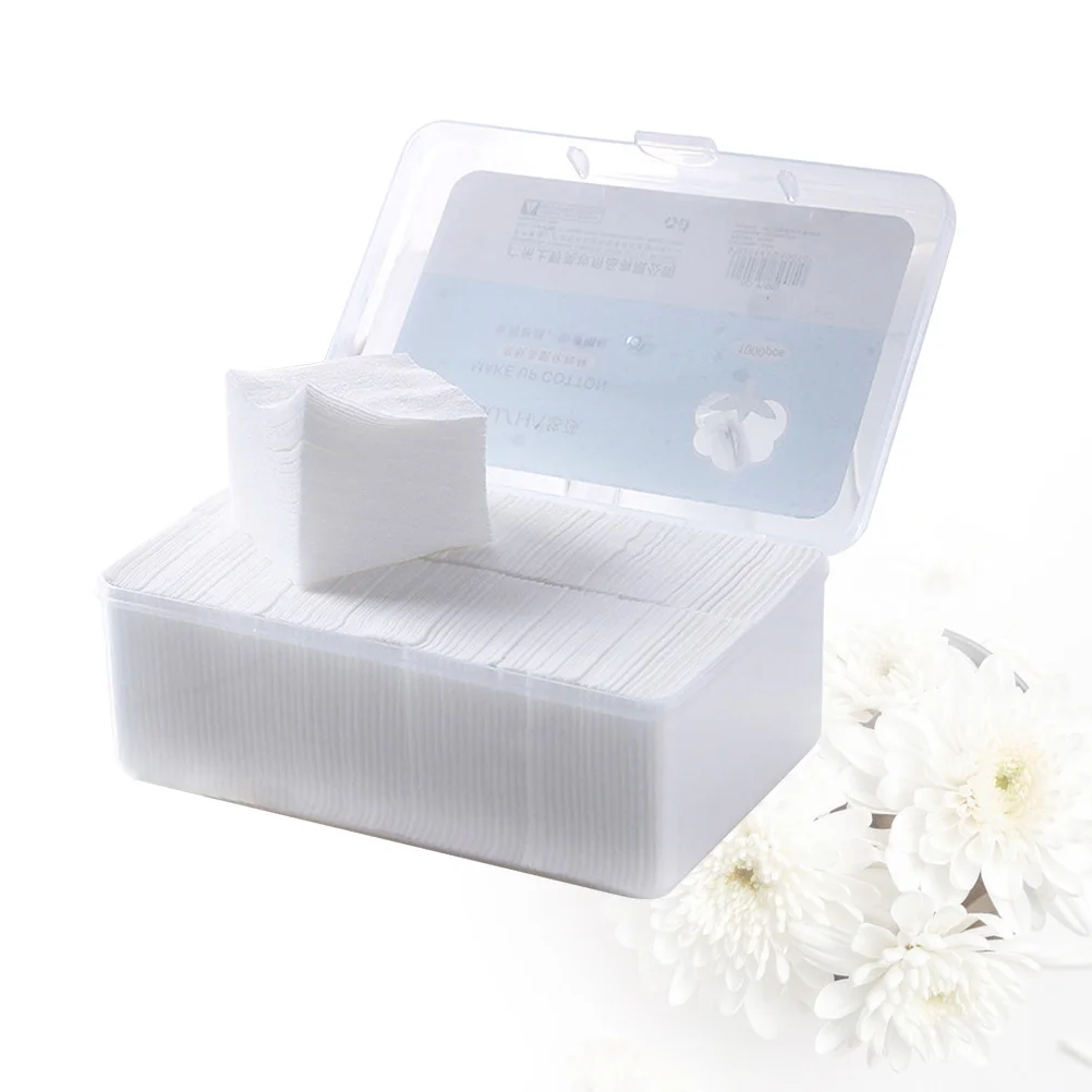 

1000pcs Facial Pads Makeup Removal Cotton Non-Woven Skin-Friendly Lightweight Disposable Pad For Skincare Pet Care