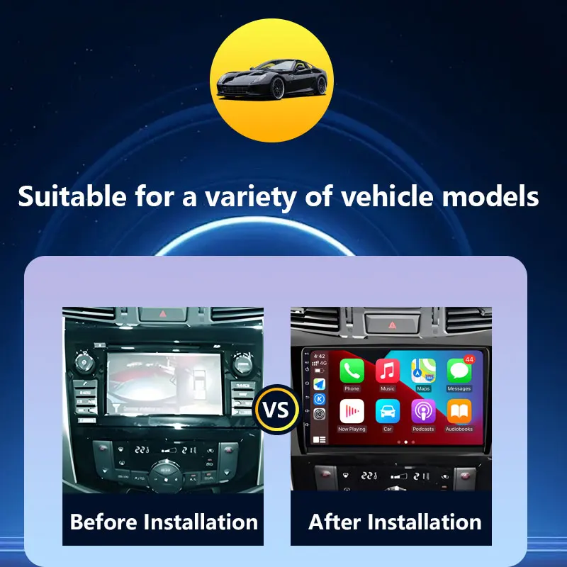 Android 15 for Nissan NAVARA Frontier NP300 2015 - 2022 Wireless CarPlay Car Radio  Multimedia Player GPS Navigation DSP Stereo